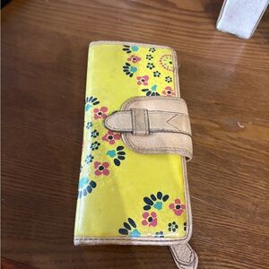 Fossil Yellow Floral Wallet